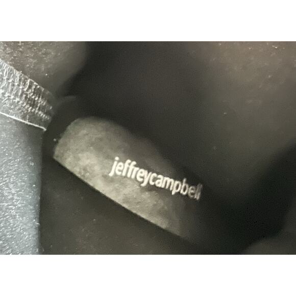 JEFFREY CAMPBELL Patrik Blk Embossed Leather Sock Booties Loafers - Picture 9 of 12